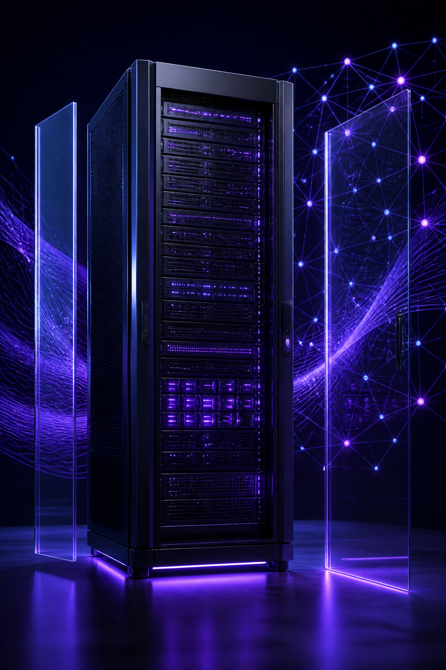 Abstrakte Visualisierung einer Server-Infrastruktur